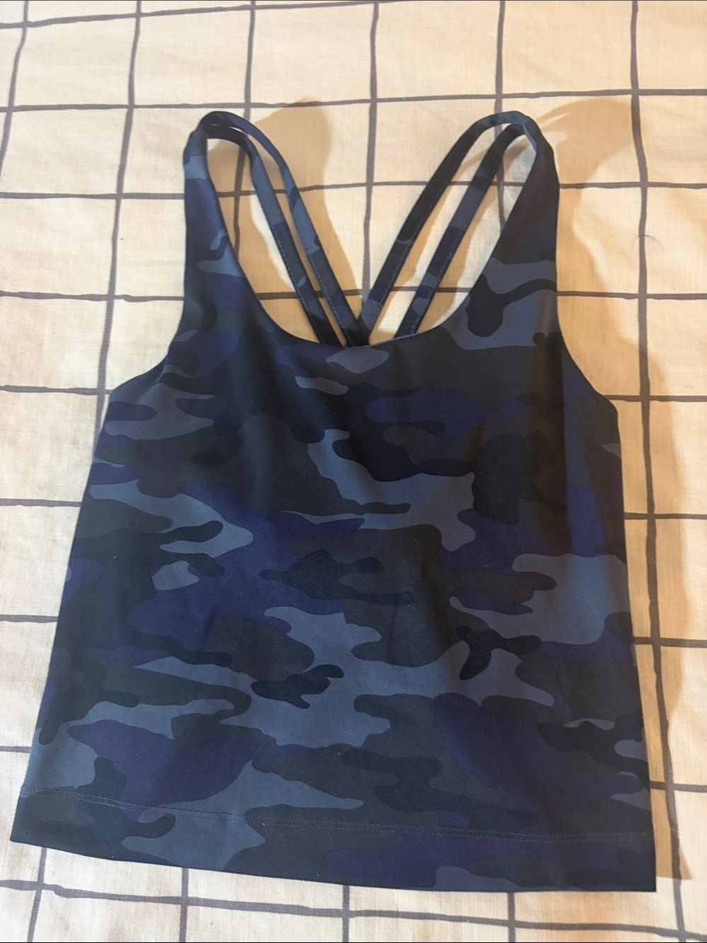 GAP Women’s Navy Blue Camo Strappy Tank Top